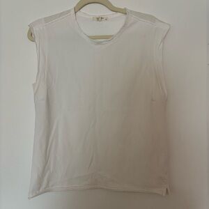 Rag & Bone Sleeveless Cotton Muscle Tank in White